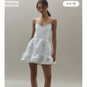 V. Chapman White Strapless Dress